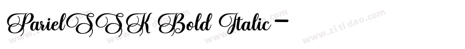 ParielSSK Bold Italic字体转换